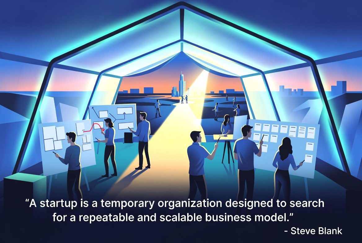 Steve Blank - “A startup is a temporary organization designed to search for a repeatable and scalable business model.”